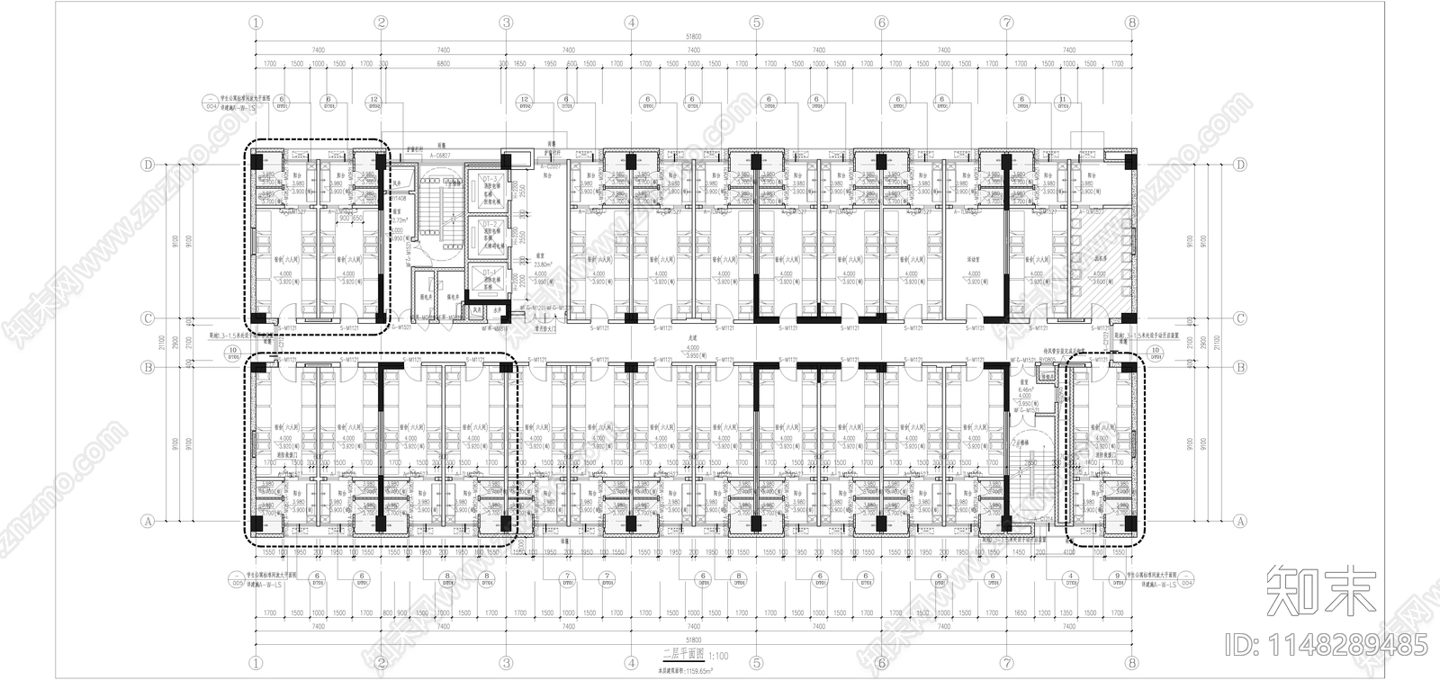 学生公寓建筑施工图下载【ID:1148289485】