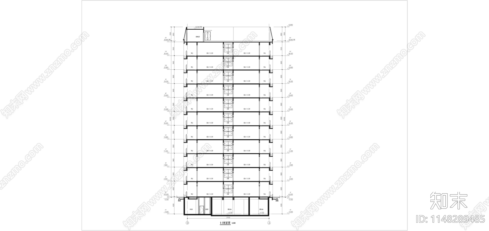 学生公寓建筑施工图下载【ID:1148289485】