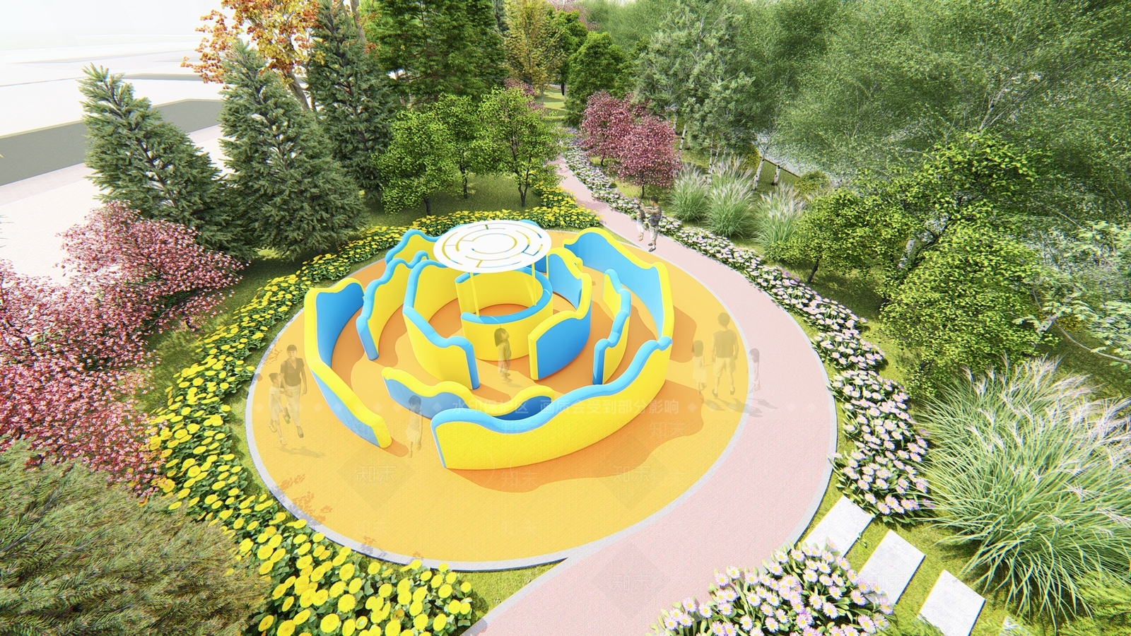 现代口袋公园SU模型下载【ID:1148293863】