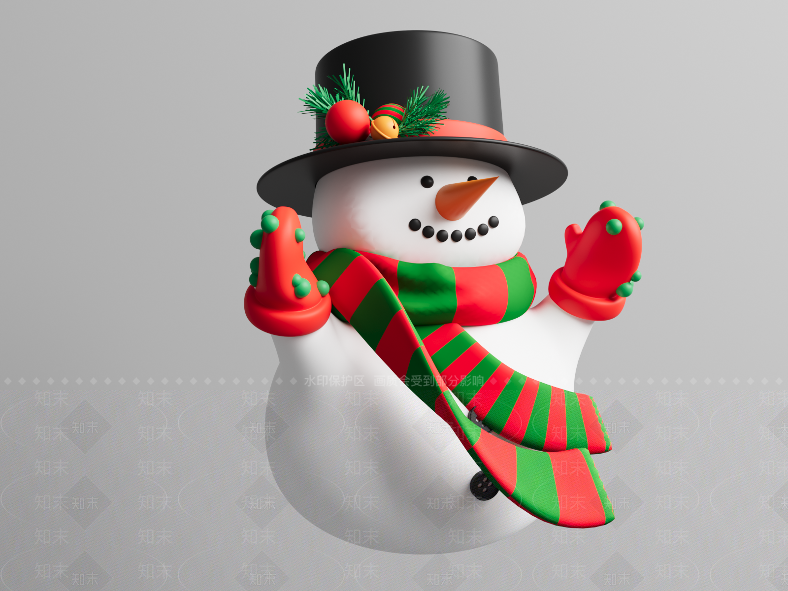 现代圣诞节雪人3D模型下载【ID:1148297462】