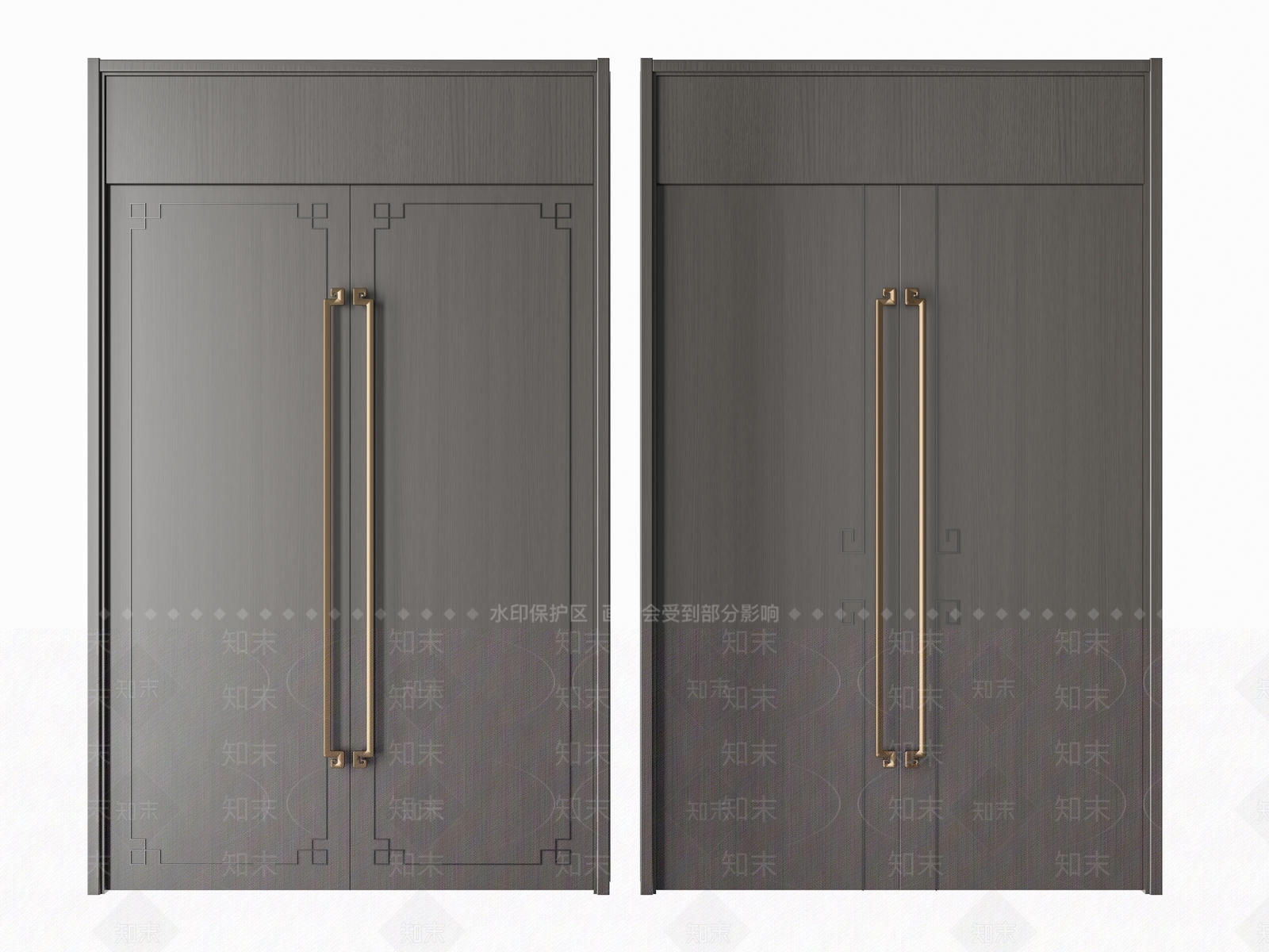 新中式入户大门SU模型下载【ID:1148300856】