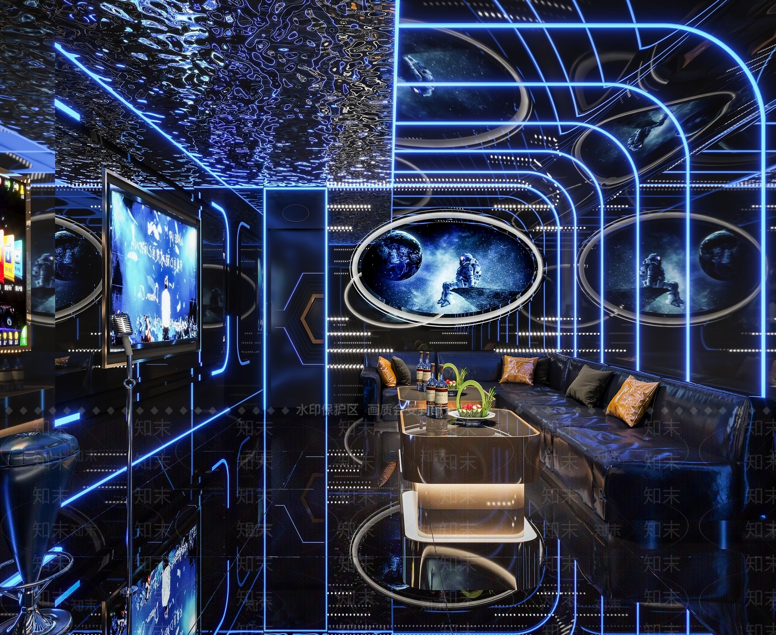 现代KTV包厢3D模型下载【ID:1148303439】