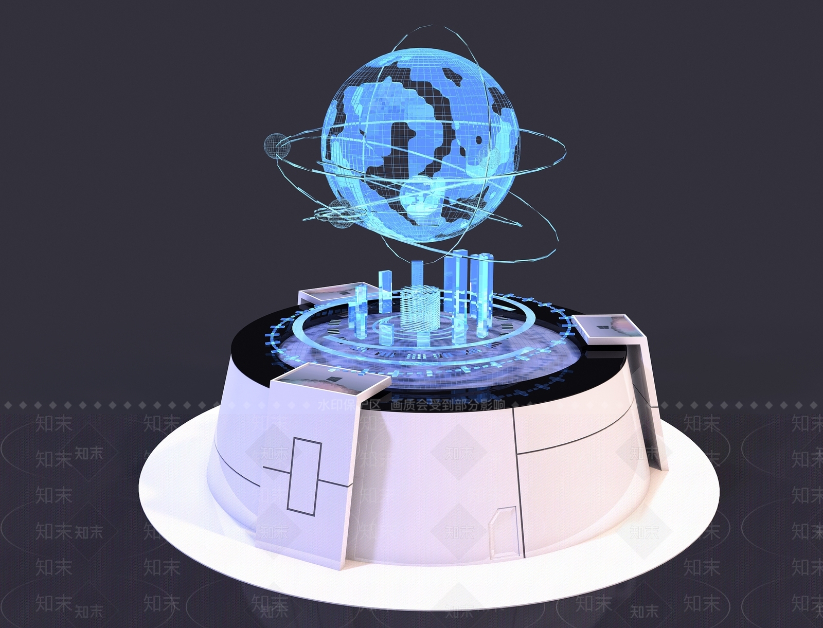 现代全息沙盘3D模型下载【ID:1148309051】