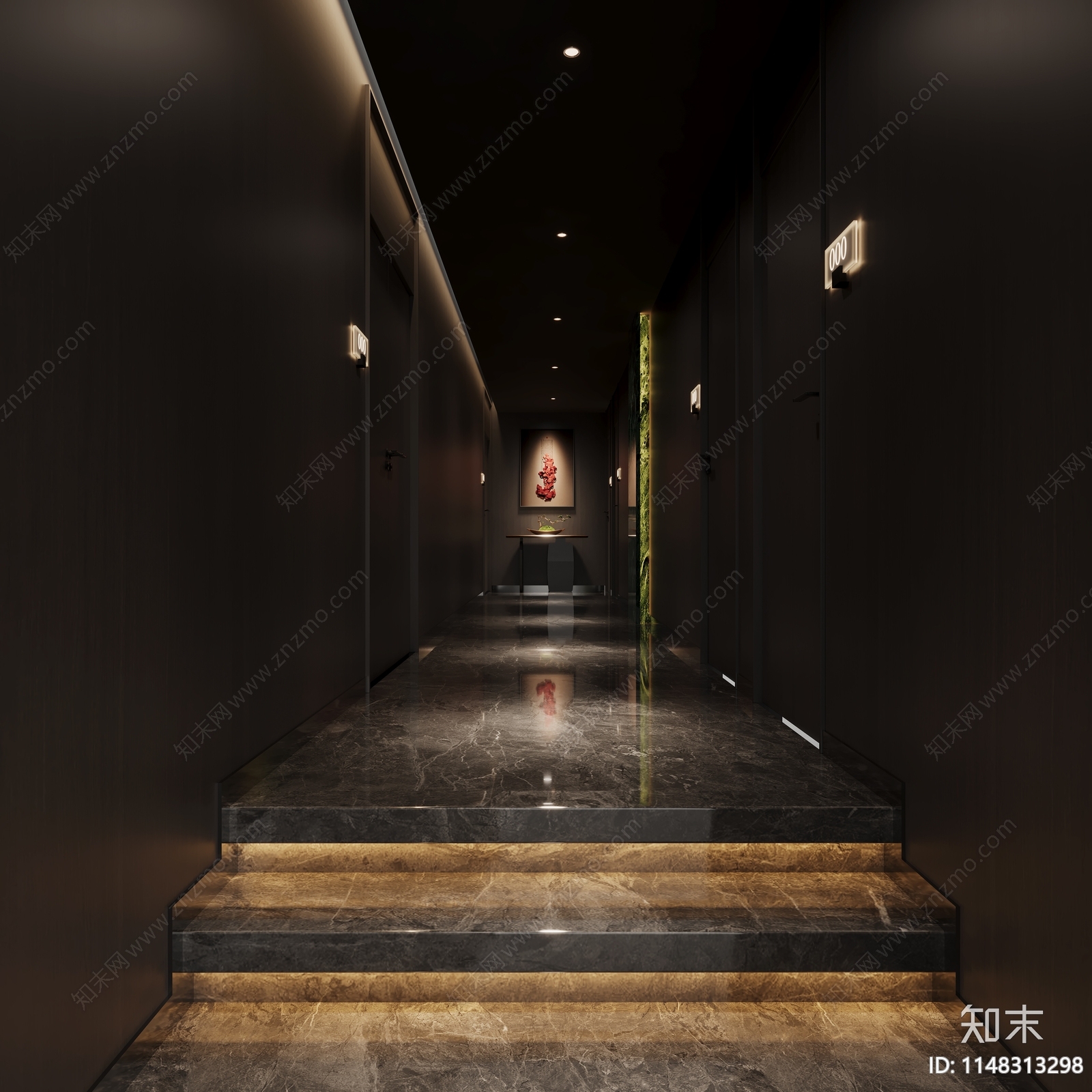 现代新中式餐厅3D模型下载【ID:1148313298】