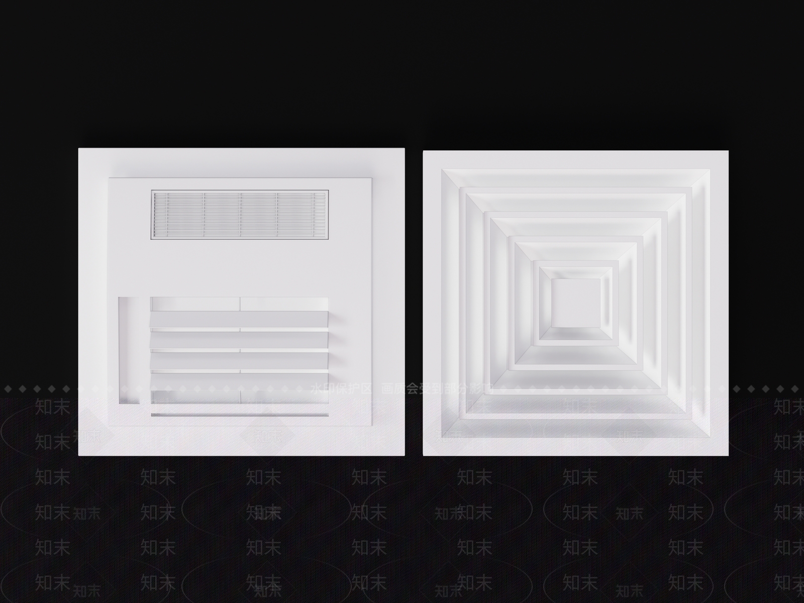 现代空调通风口SU模型下载【ID:1148319270】