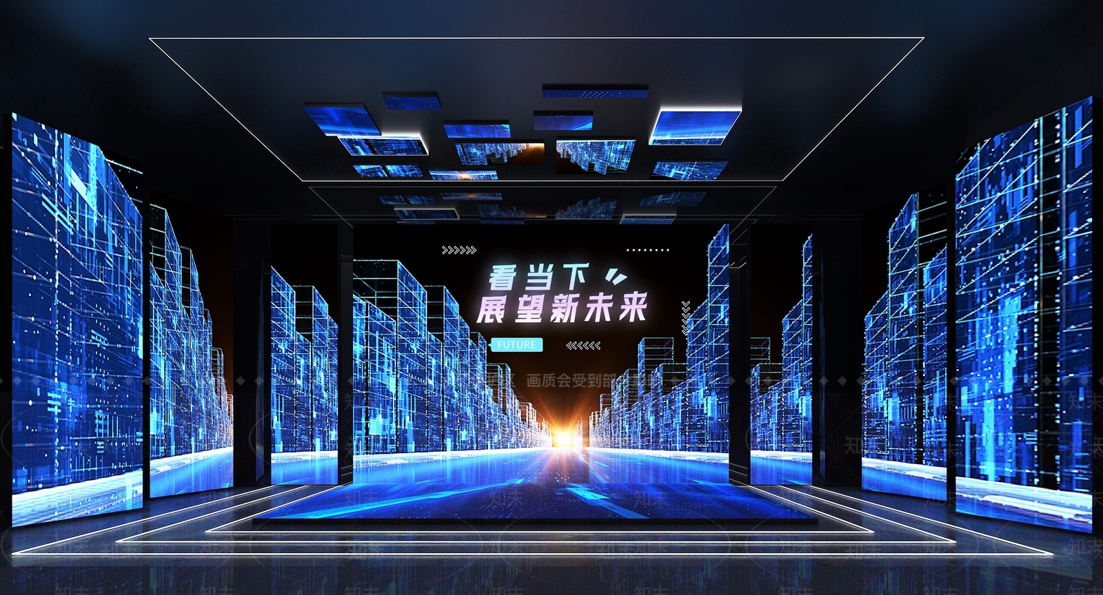 现代科技展厅SU模型下载【ID:1148330777】