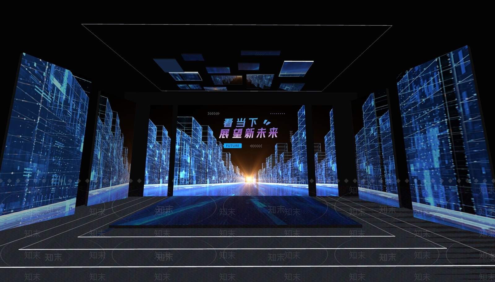 现代科技展厅SU模型下载【ID:1148330777】
