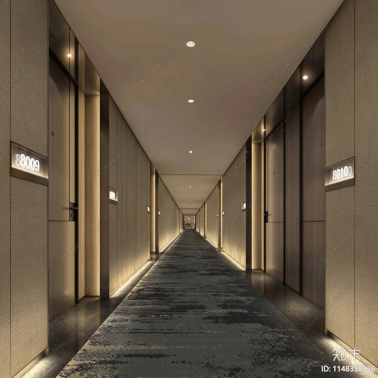 度假酒店室内cad施工图下载【ID:1148358536】