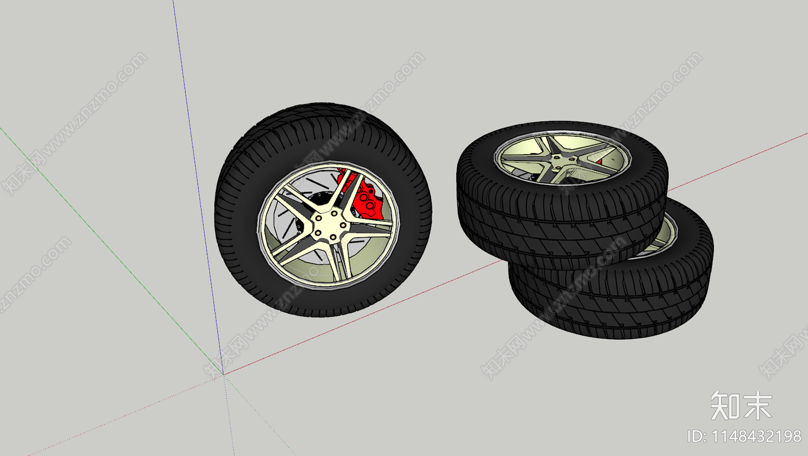 精品黑色轮胎SU模型下载【ID:1148432198】