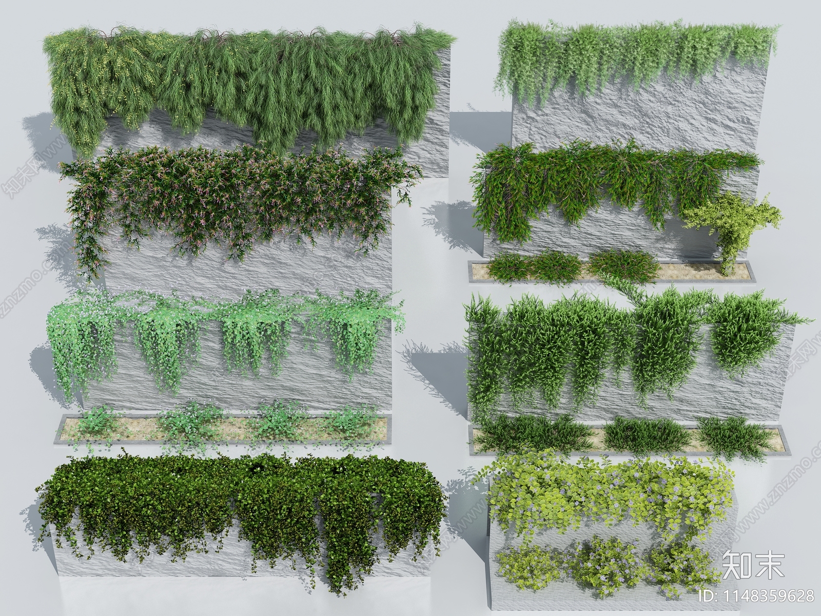 现代绿植藤蔓3D模型下载【ID:1148359628】