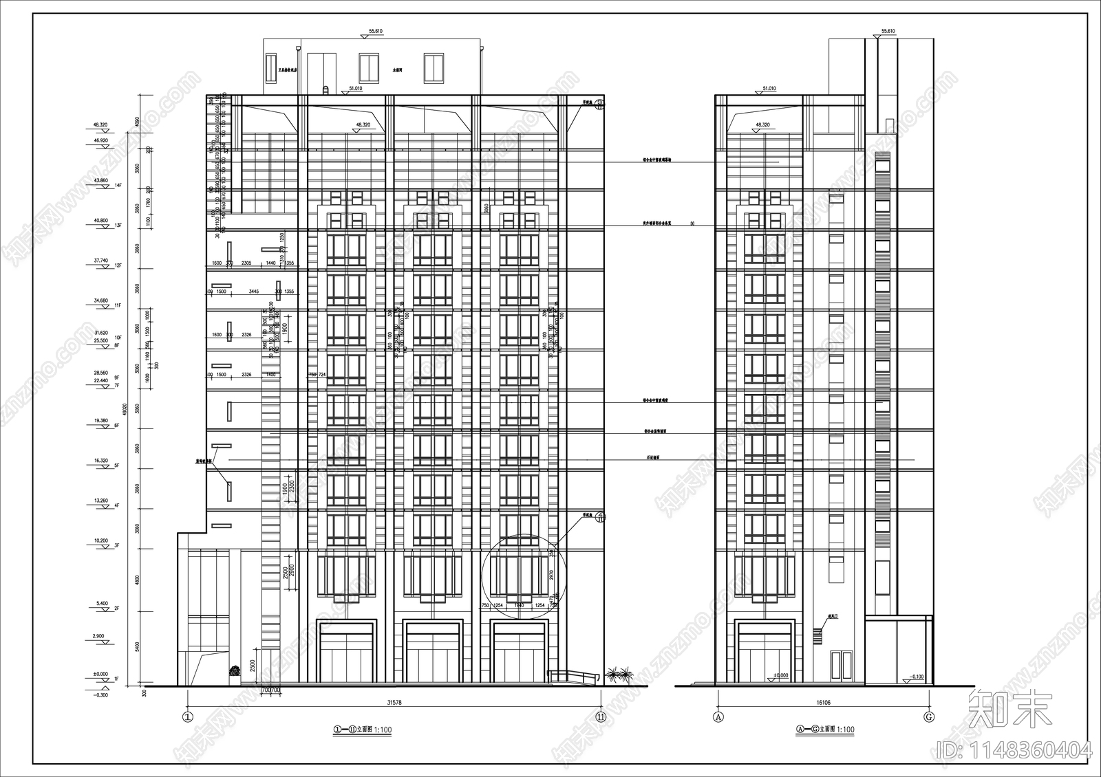 办公楼建筑CAD图纸