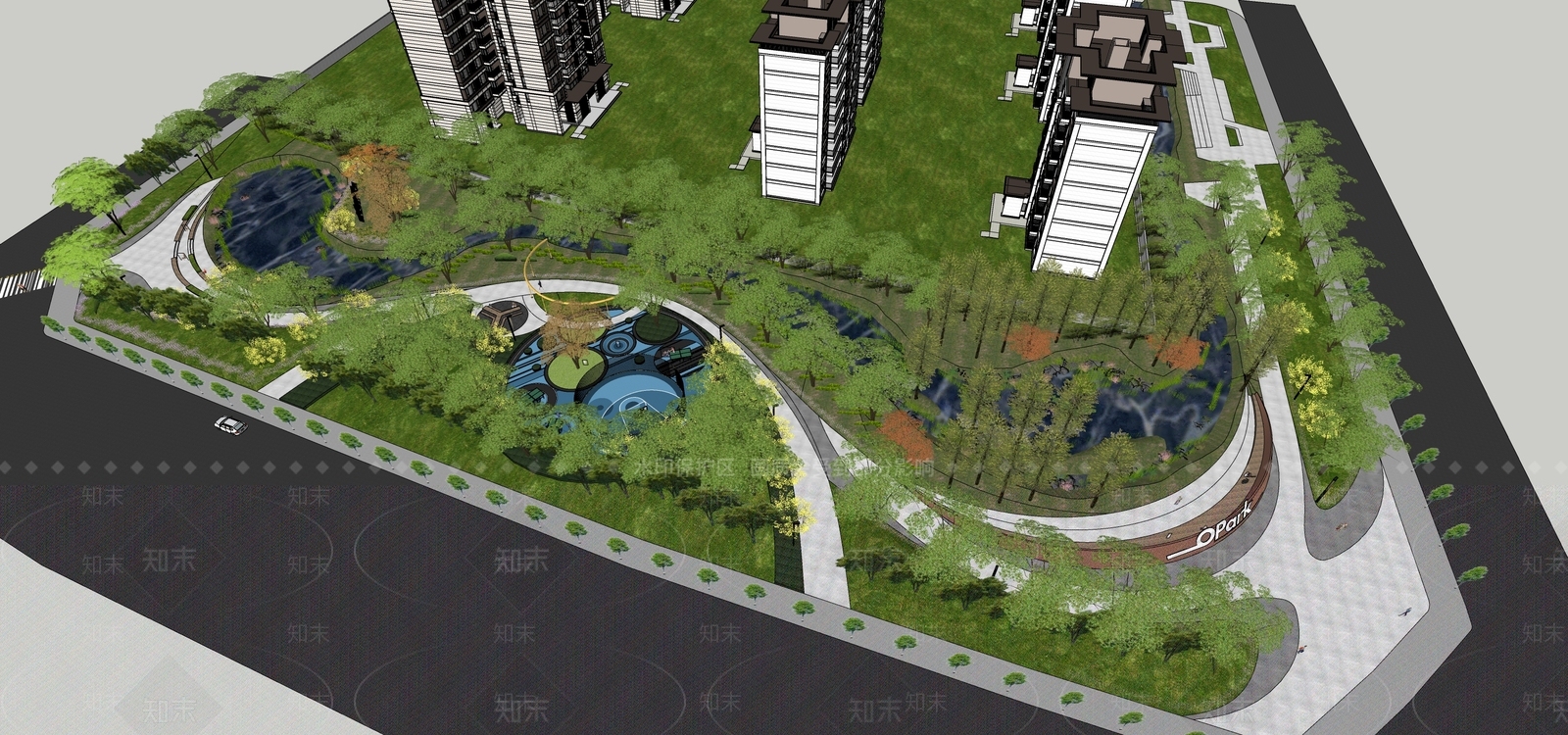 现代运动公园SU模型下载【ID:1148360092】