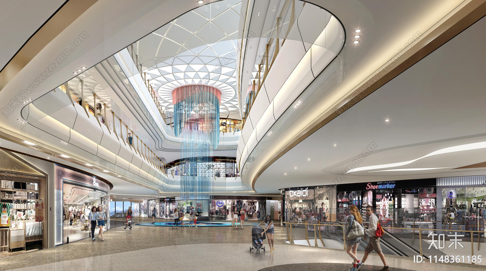 购物广场室内施工图下载【ID:1148361185】