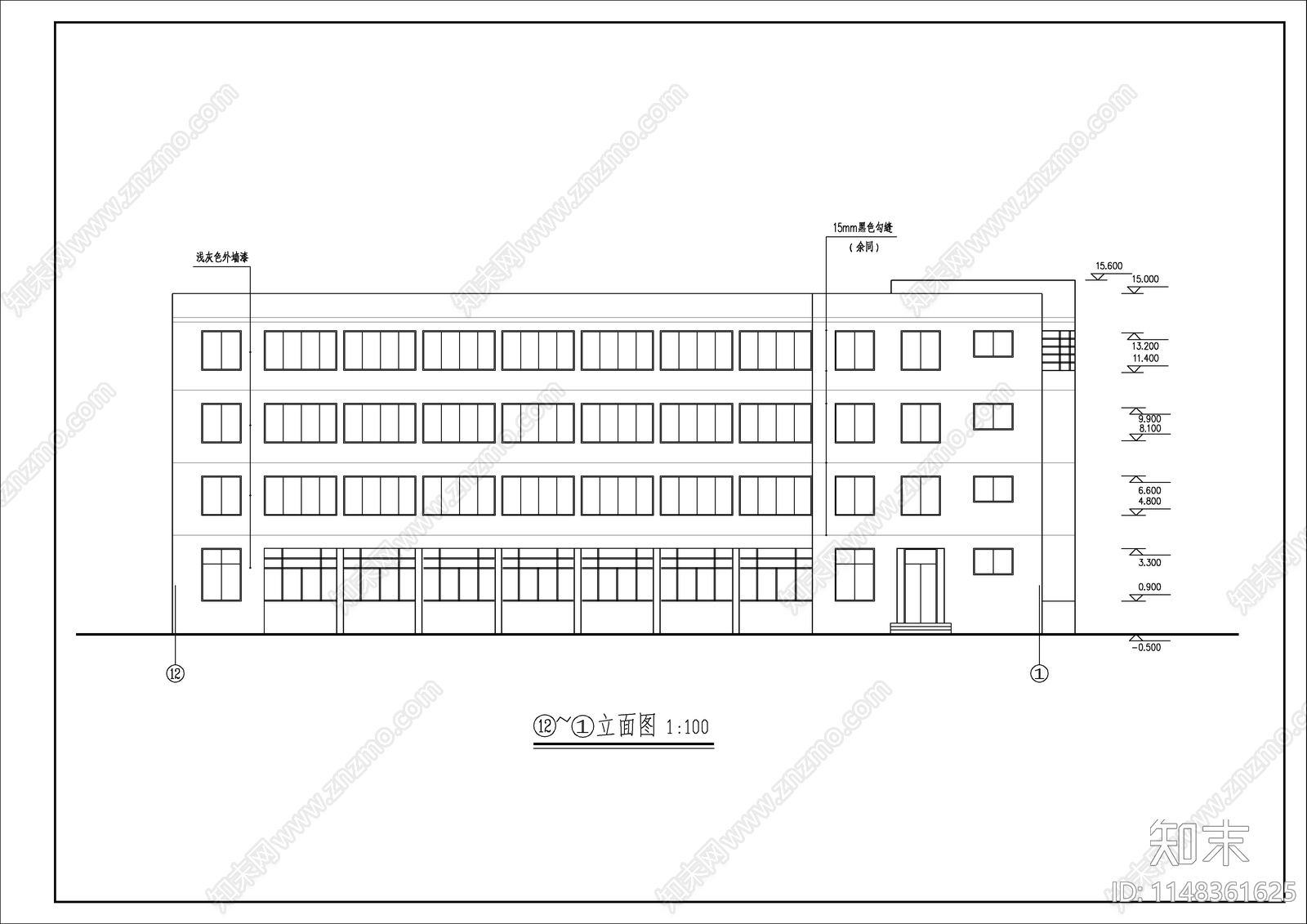 4层cad施工图下载【ID:1148361625】