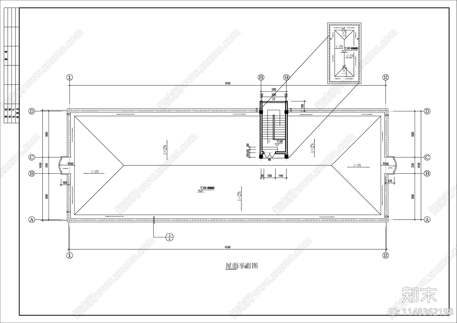 5层某城市综合办公楼建筑cad施工图下载【ID:1148362198】