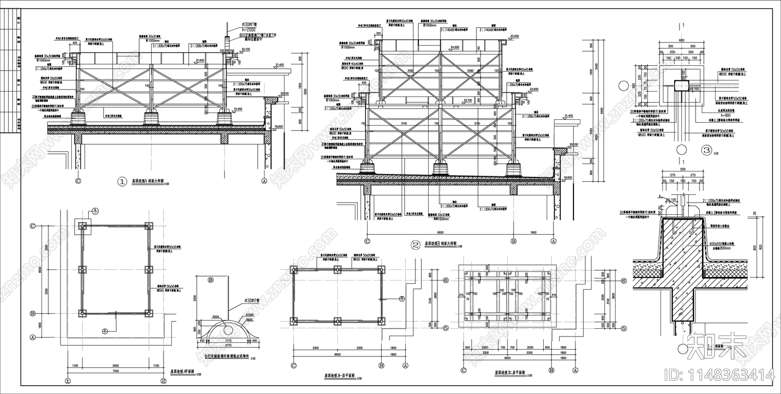 5层框架欧式轮胎厂办公楼建筑cad施工图下载【ID:1148363414】