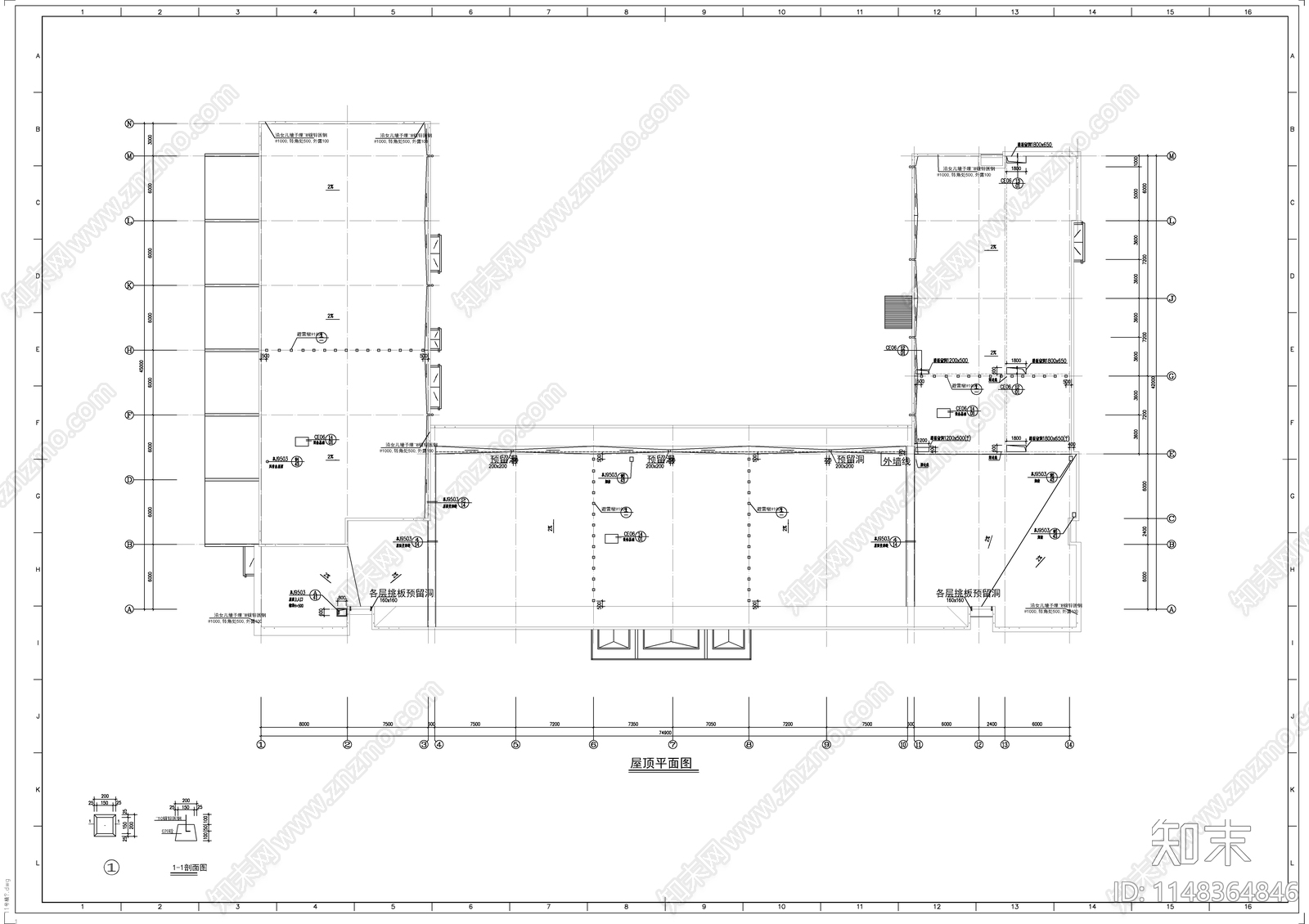 3层凹形化工公司环氧丙烷办公综合楼建筑施工图下载【ID:1148364846】