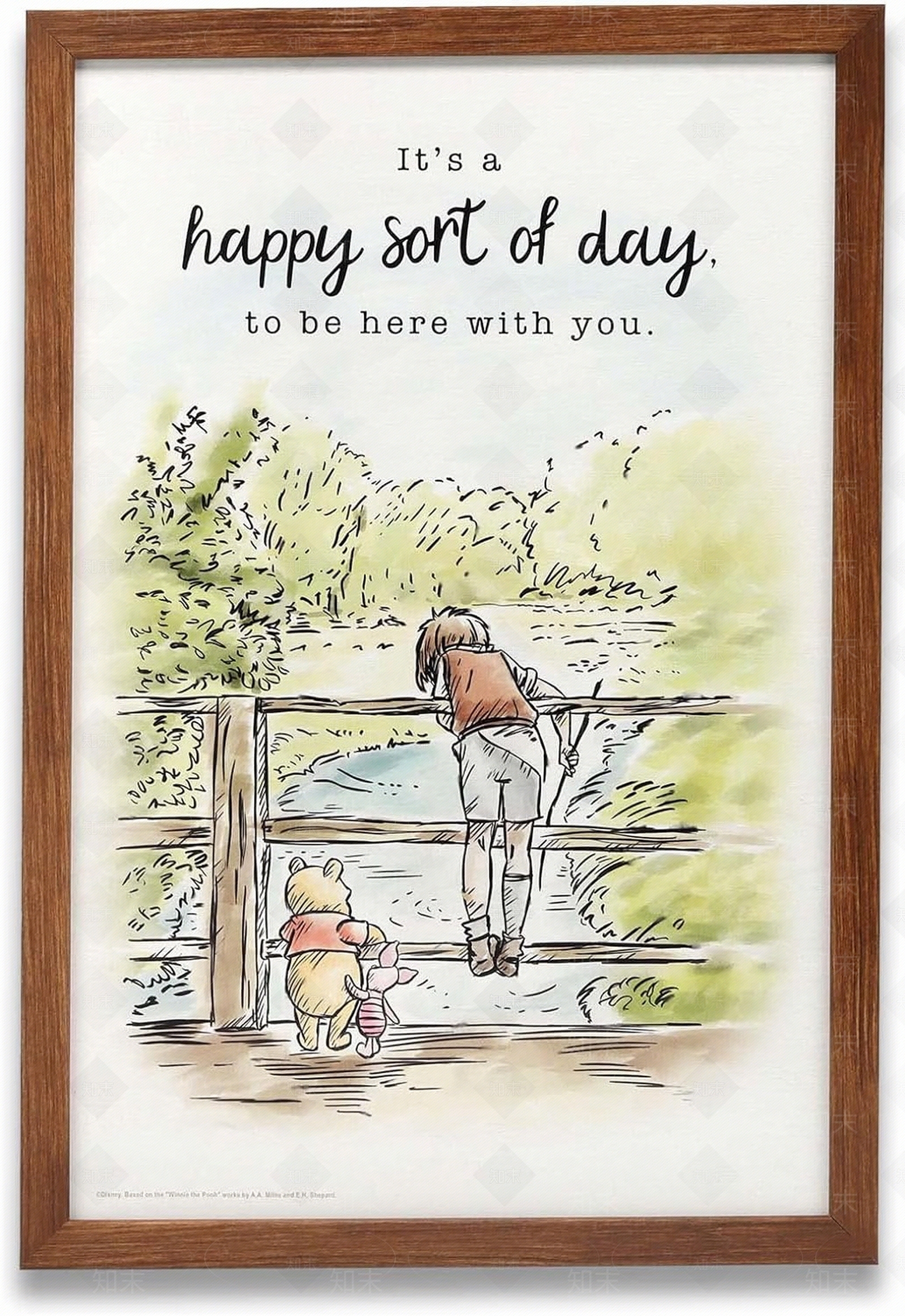 镶框木质卡通装饰画墙饰贴图下载【ID:1148365541】