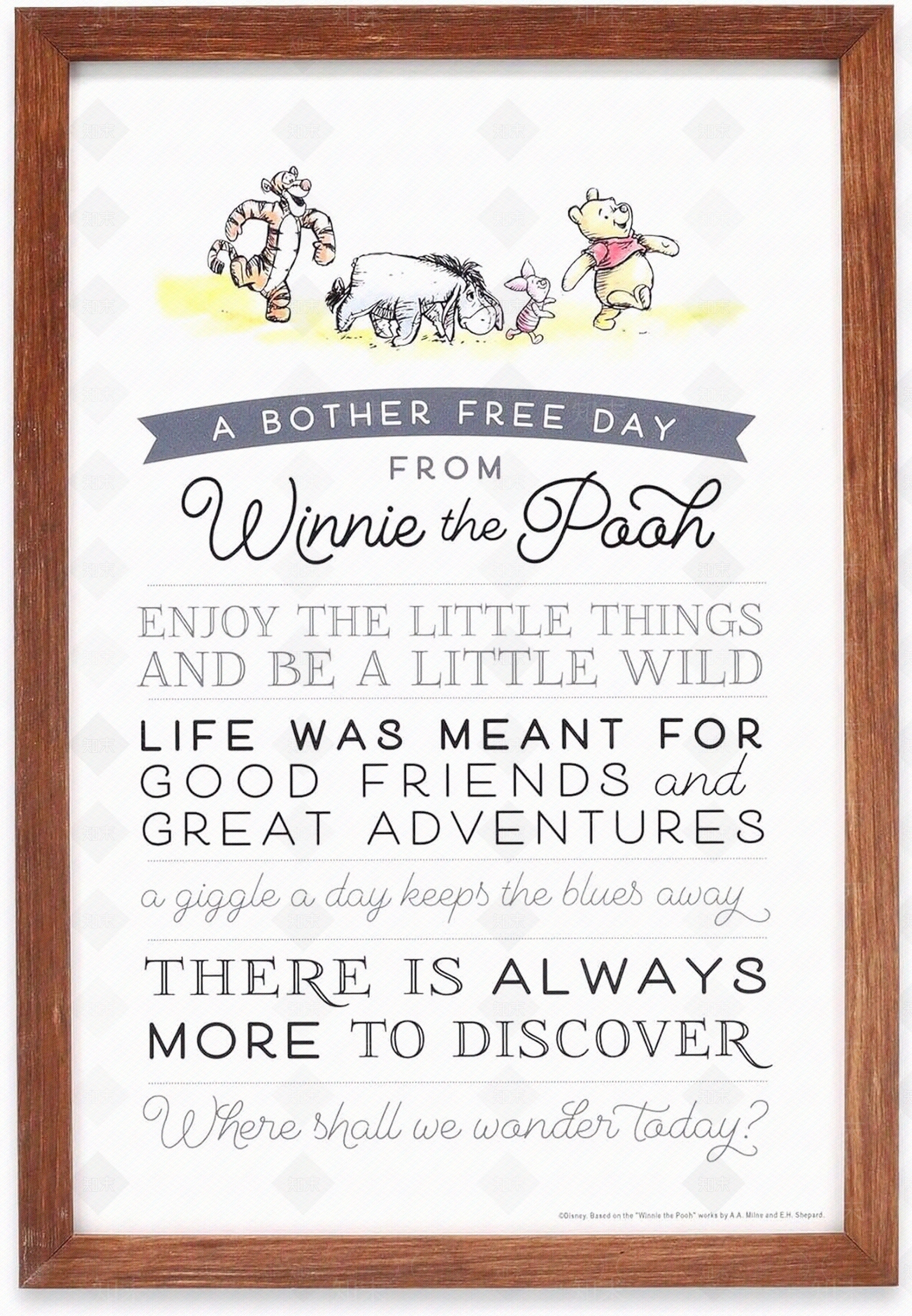 镶框木质卡通装饰画墙饰贴图下载【ID:1148365698】