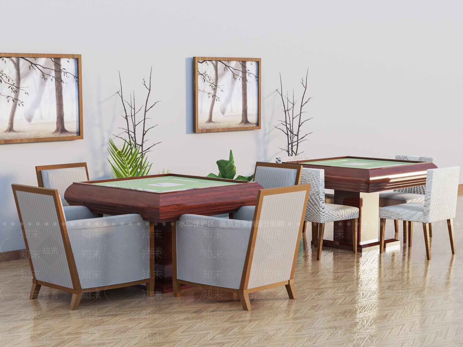 现代麻将桌3D模型下载【ID:1148366720】