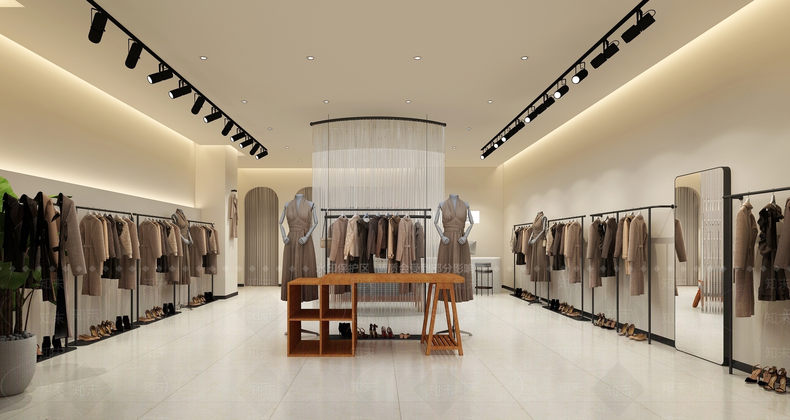 现代女装服装店3D模型下载【ID:1148368918】