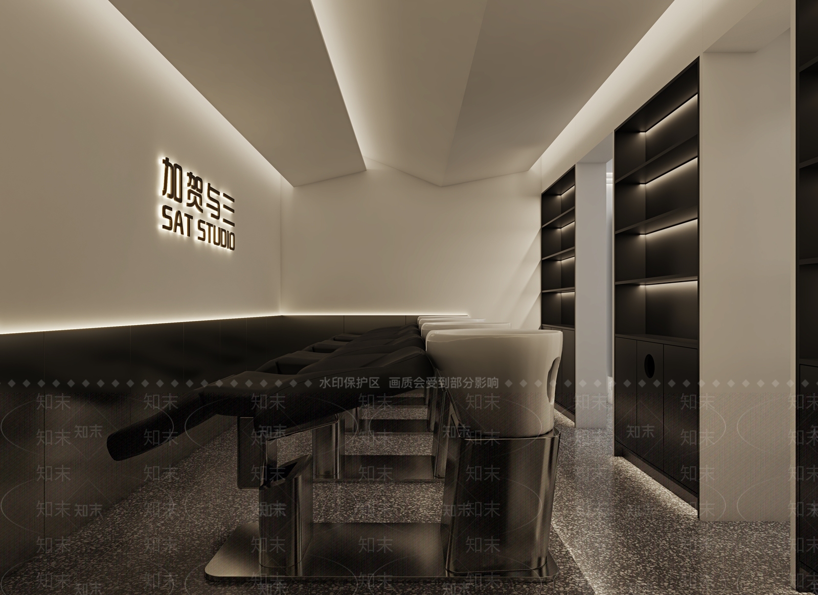 现代美发店3D模型下载【ID:1148368768】