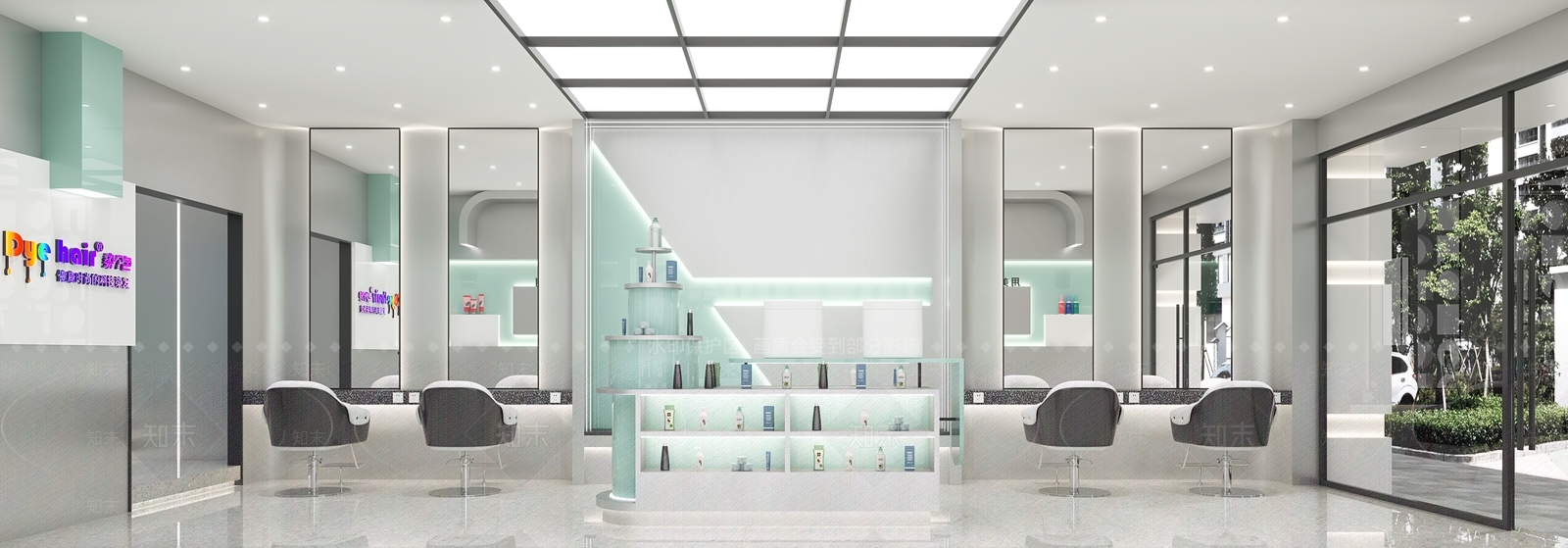 现代科技美发店3D模型下载【ID:1148370562】