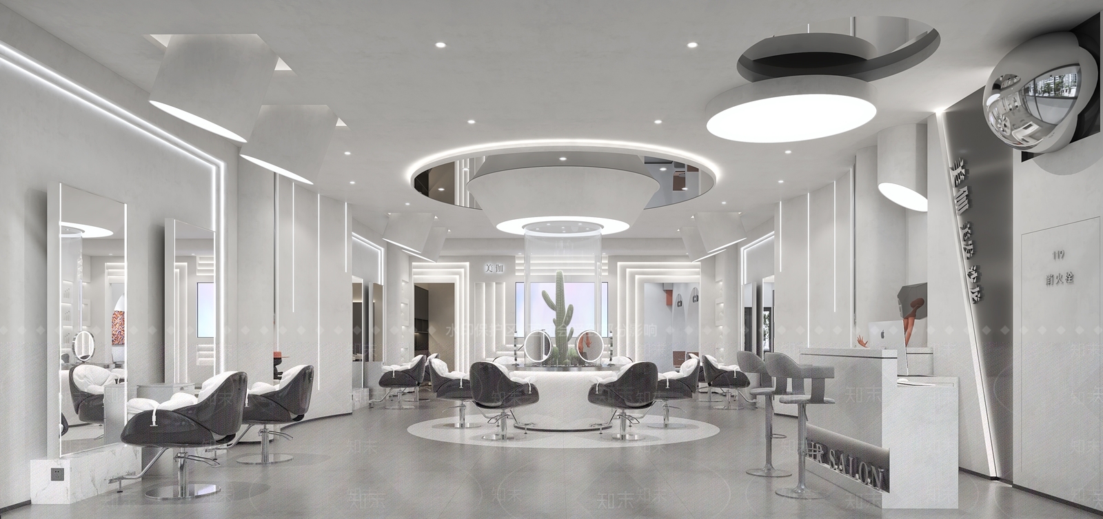 现代美发店3D模型下载【ID:1148371019】