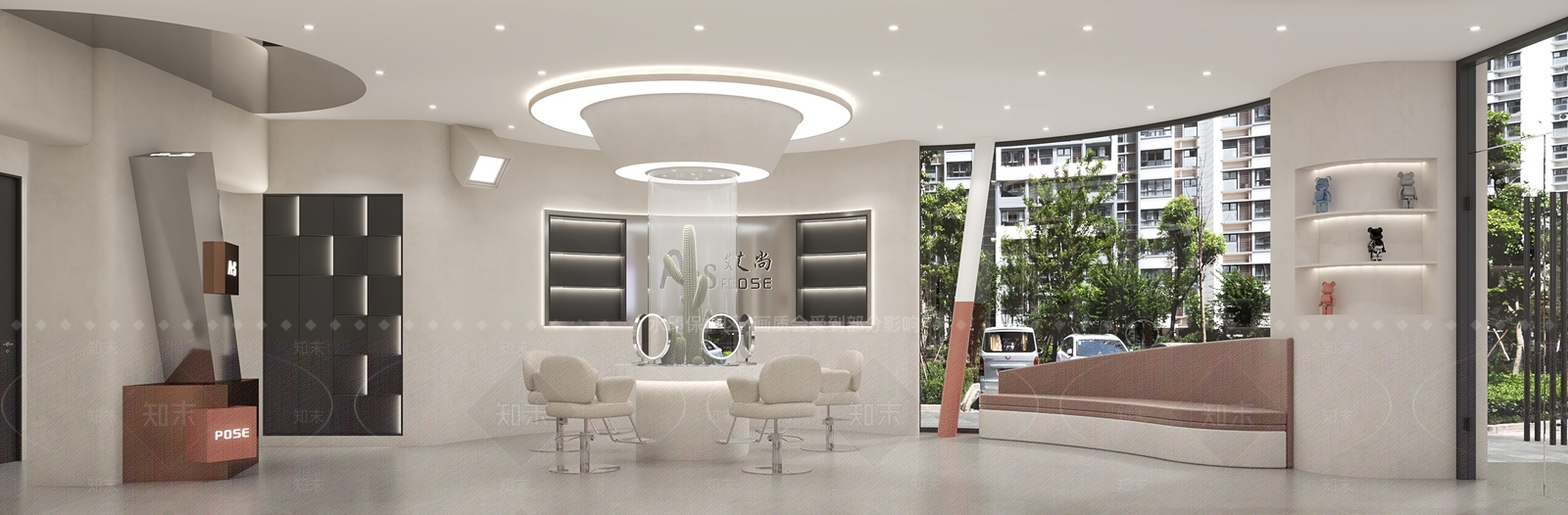 现代美发店3D模型下载【ID:1148372067】
