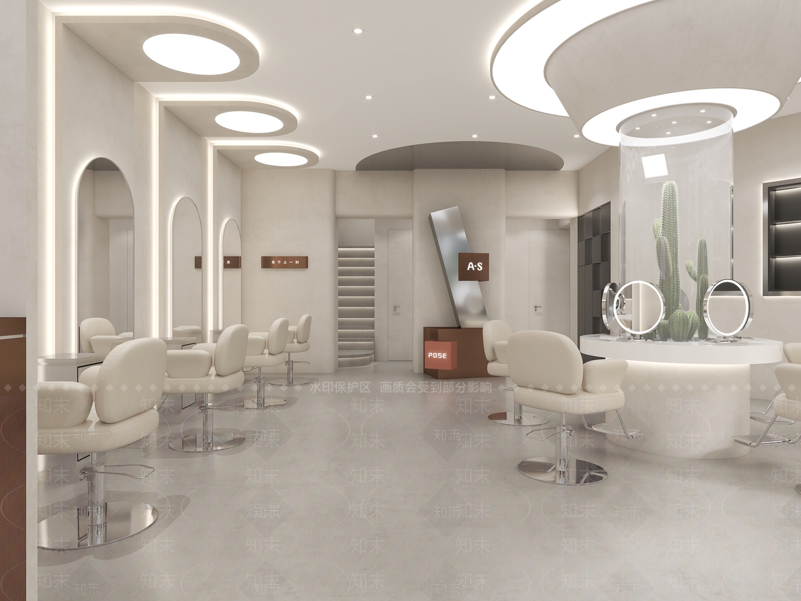 现代美发店3D模型下载【ID:1148372067】