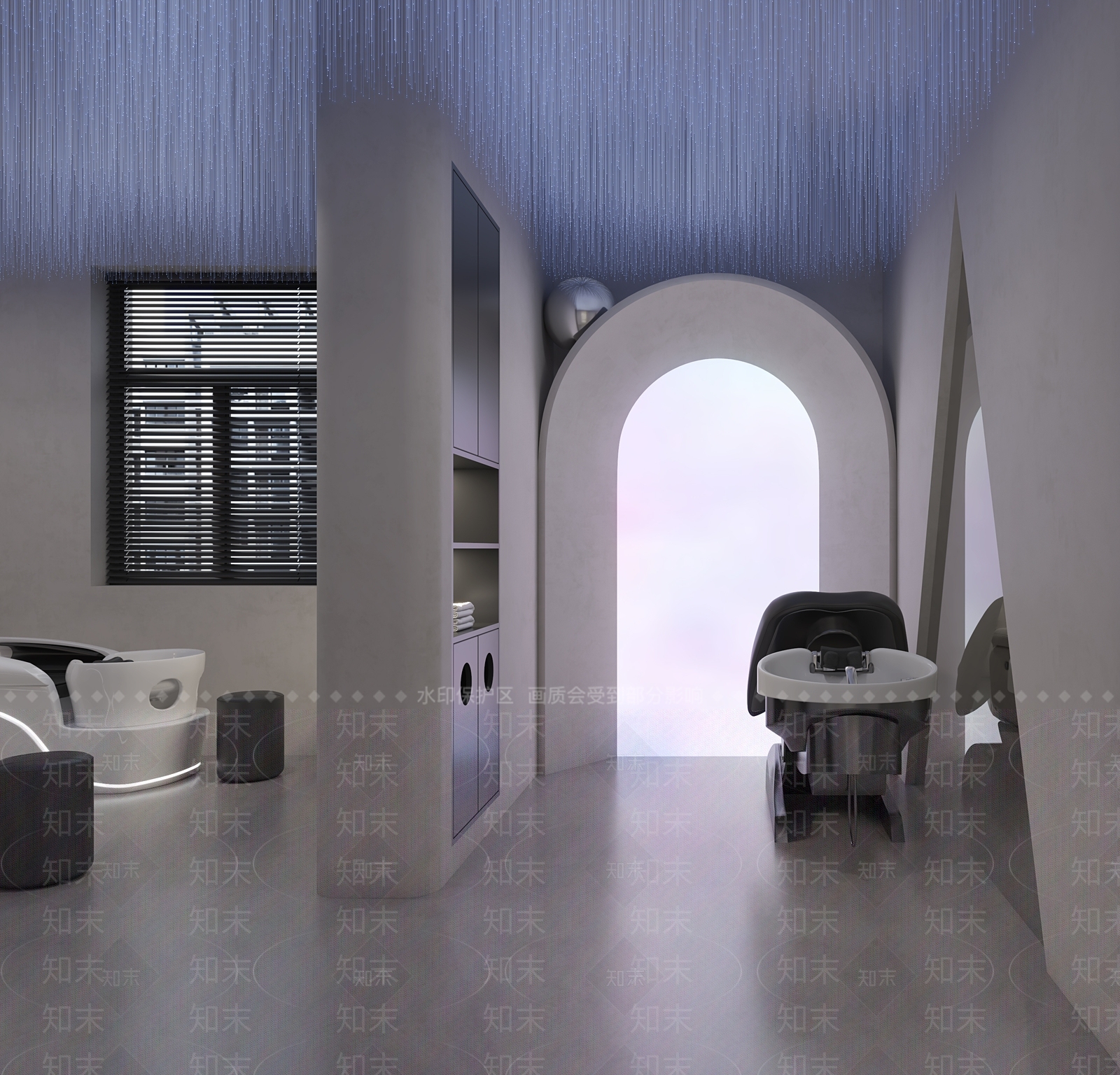 现代美发店3D模型下载【ID:1148372067】