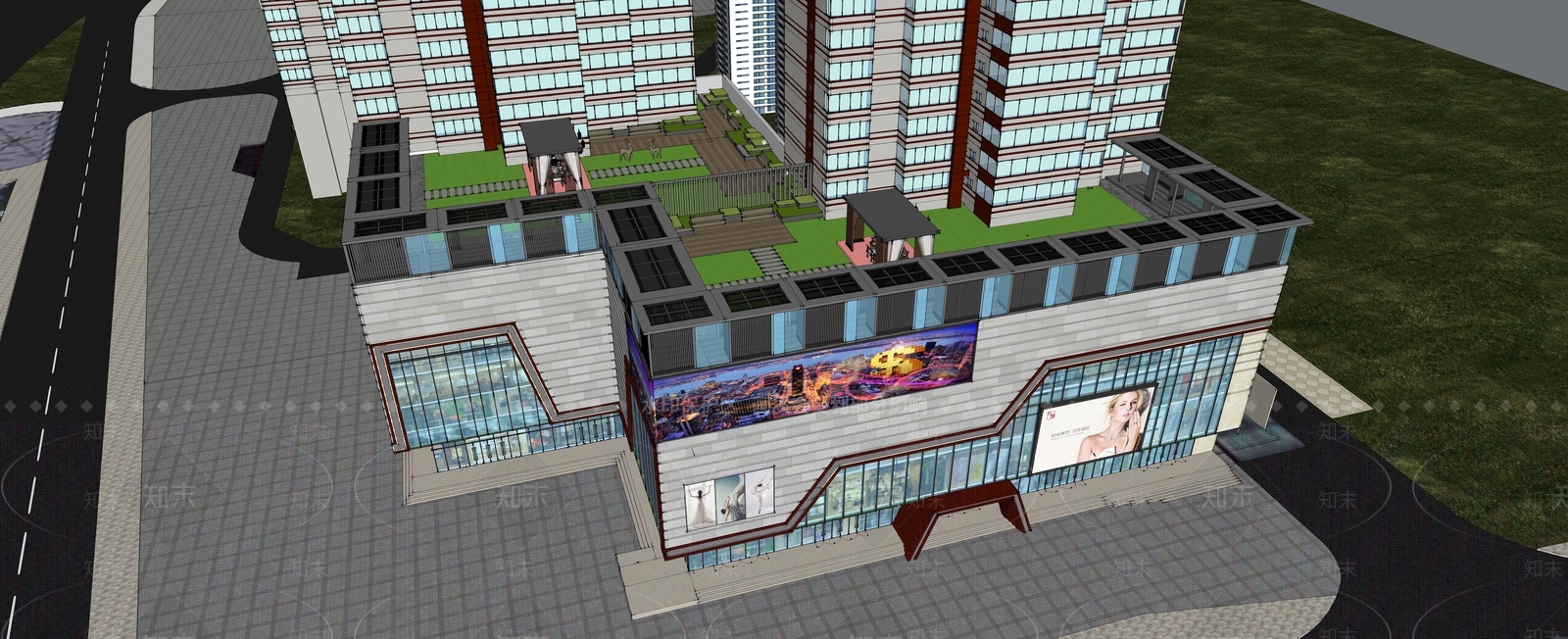 现代商场SU模型下载【ID:1148378877】