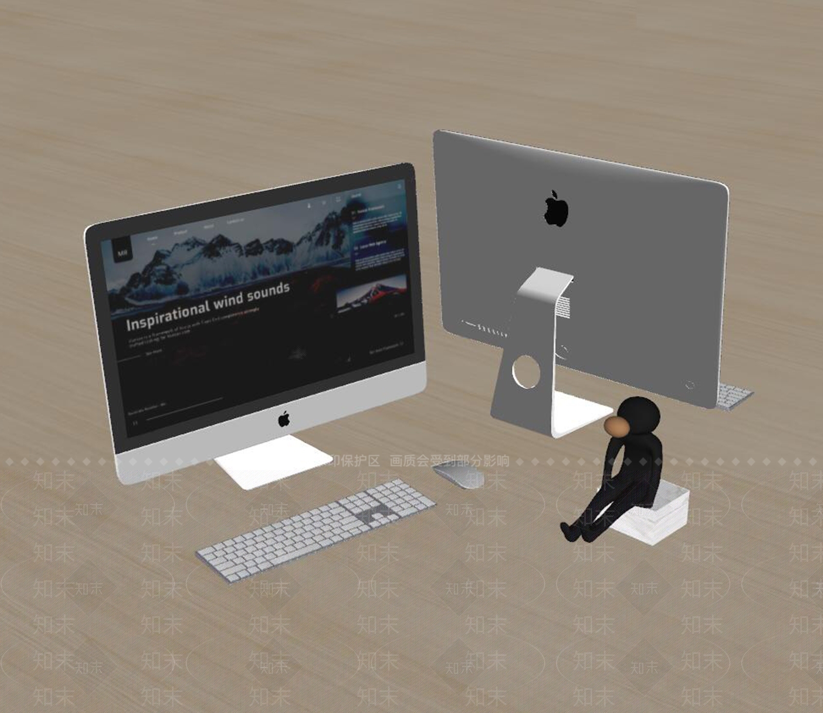 台式电脑SU模型下载【ID:1148385636】