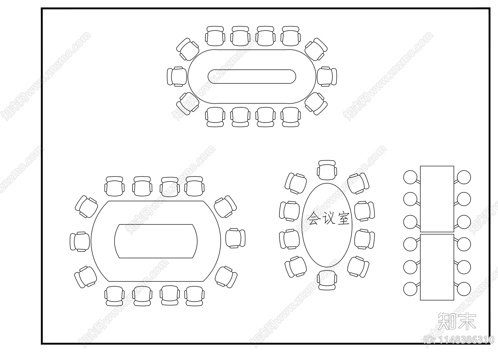 办公桌椅施工图下载【ID:1148386310】