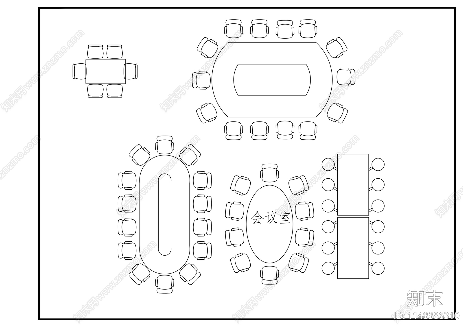 办公桌椅施工图下载【ID:1148386310】