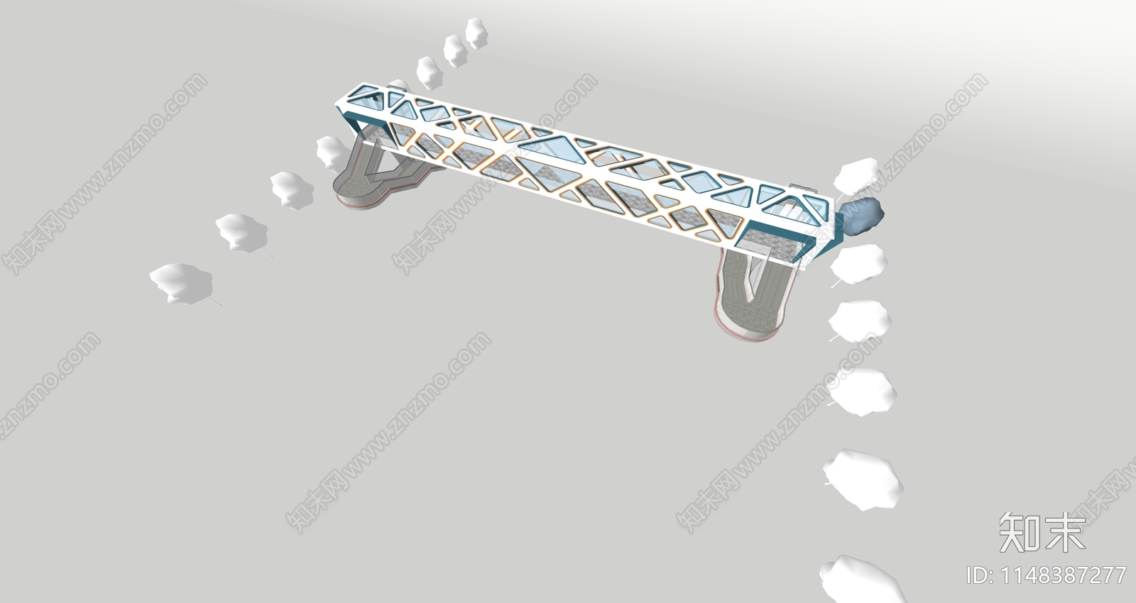 现代天桥SU模型下载【ID:1148387277】