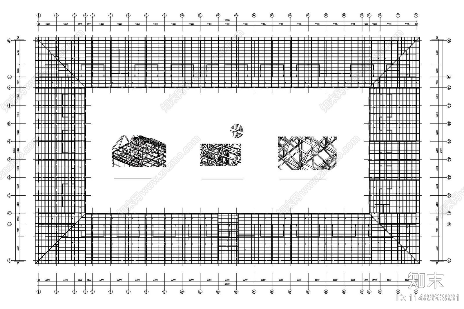 公寓楼钢结构节点cad施工图下载【ID:1148393831】