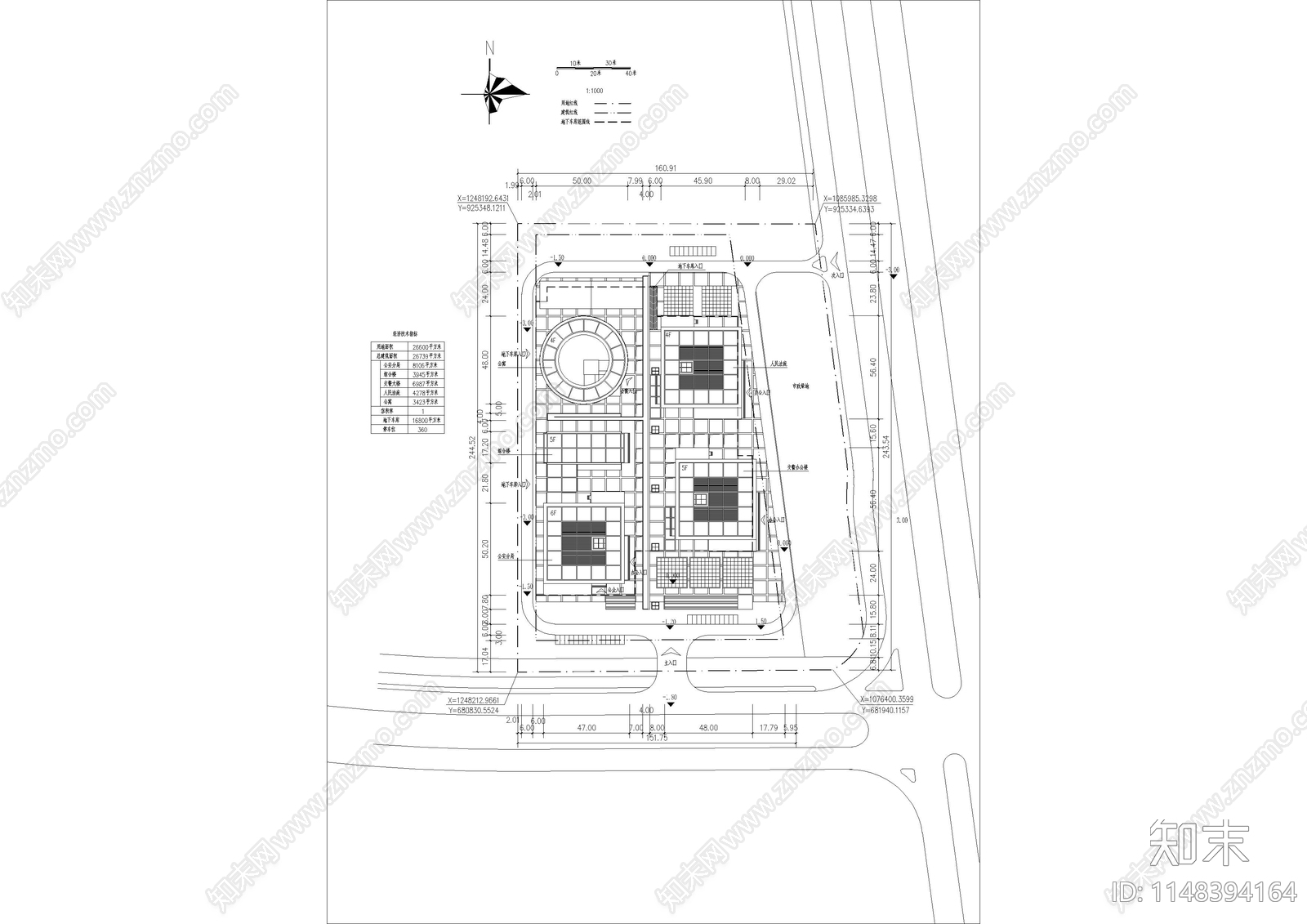 办公楼建筑cad施工图下载【ID:1148394164】