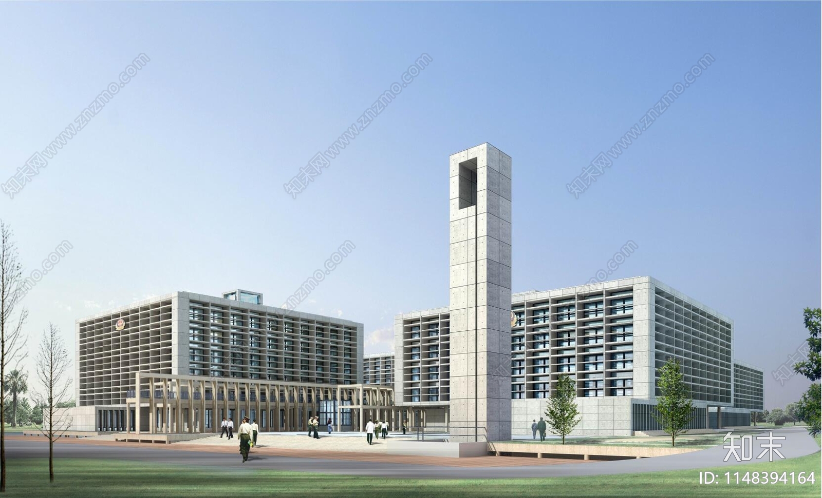 办公楼建筑cad施工图下载【ID:1148394164】
