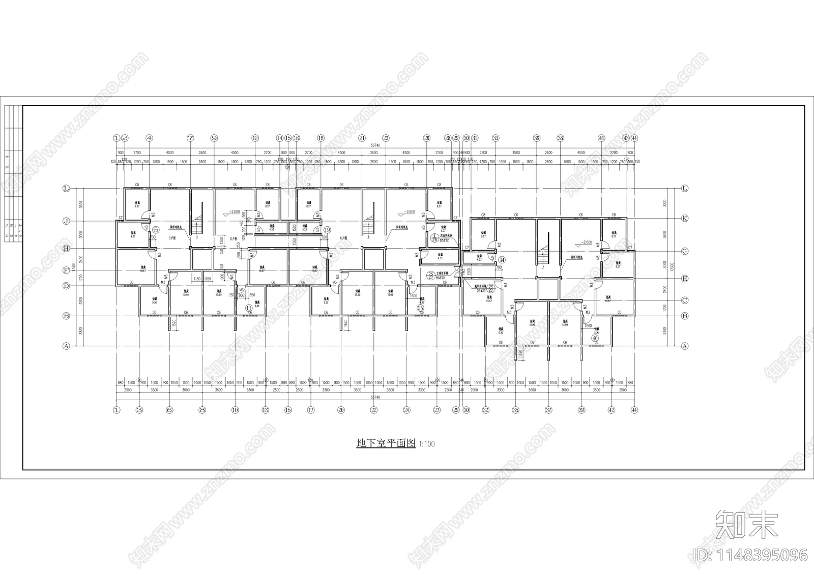 宜居经济适用房小区住宅楼建筑cad施工图下载【ID:1148395096】