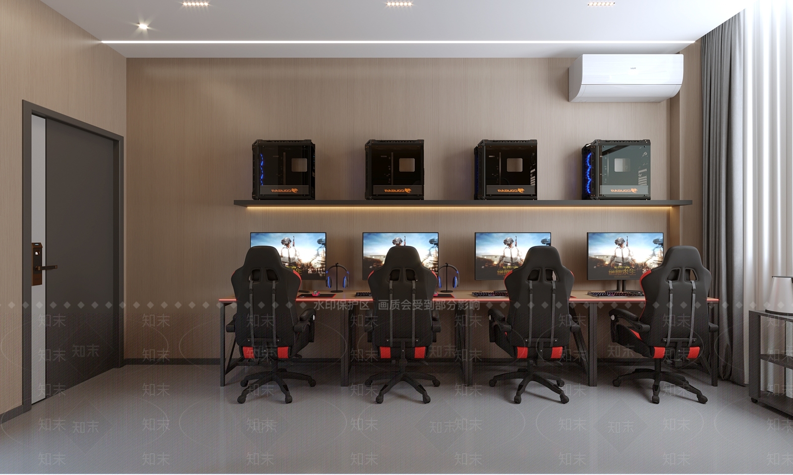 现代网吧网咖3D模型下载【ID:1214122853】