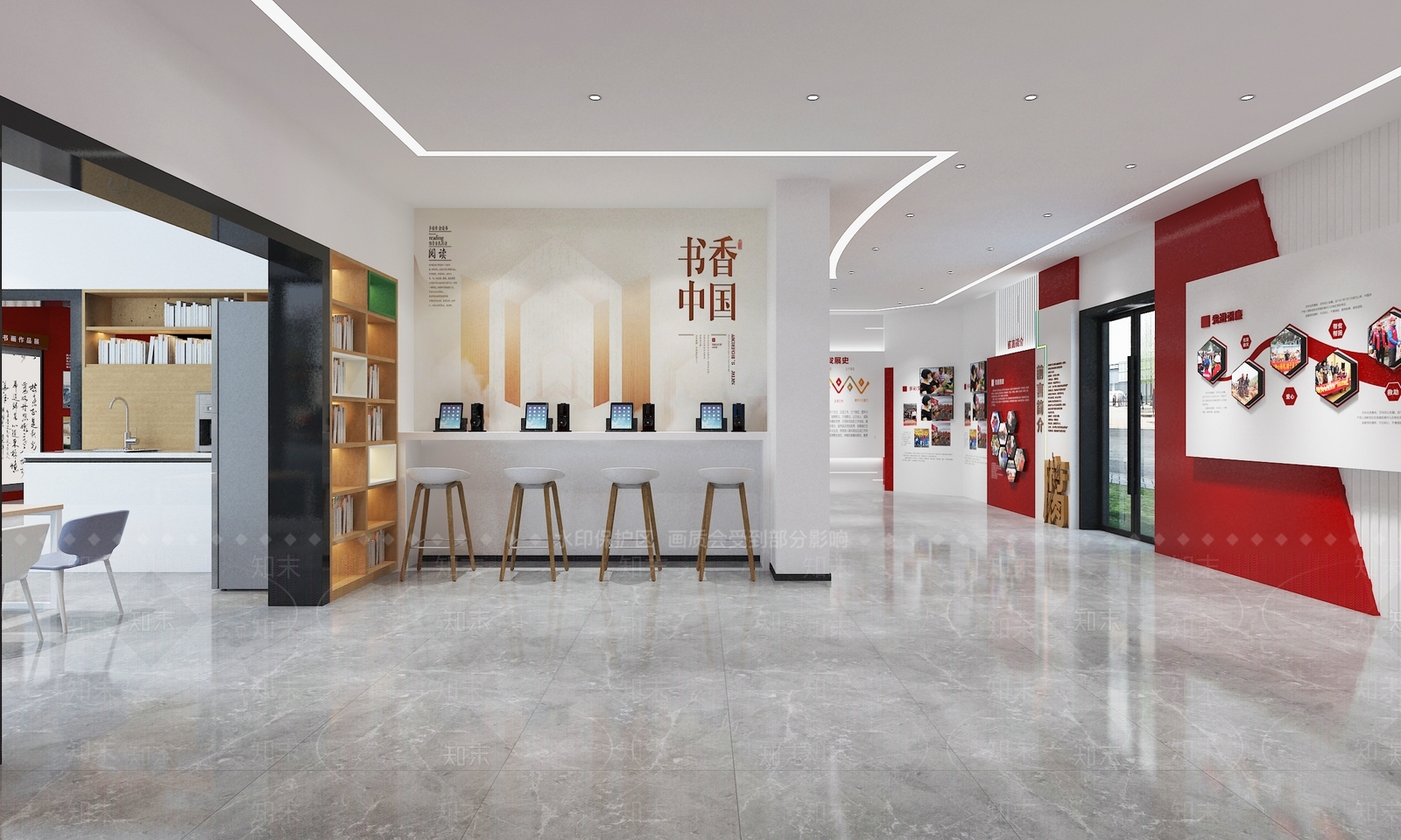 现代党建展厅SU模型下载【ID:1148397461】