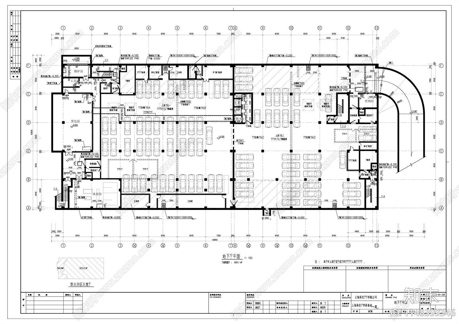 商务办公综合楼建筑cad施工图下载【ID:1148399346】