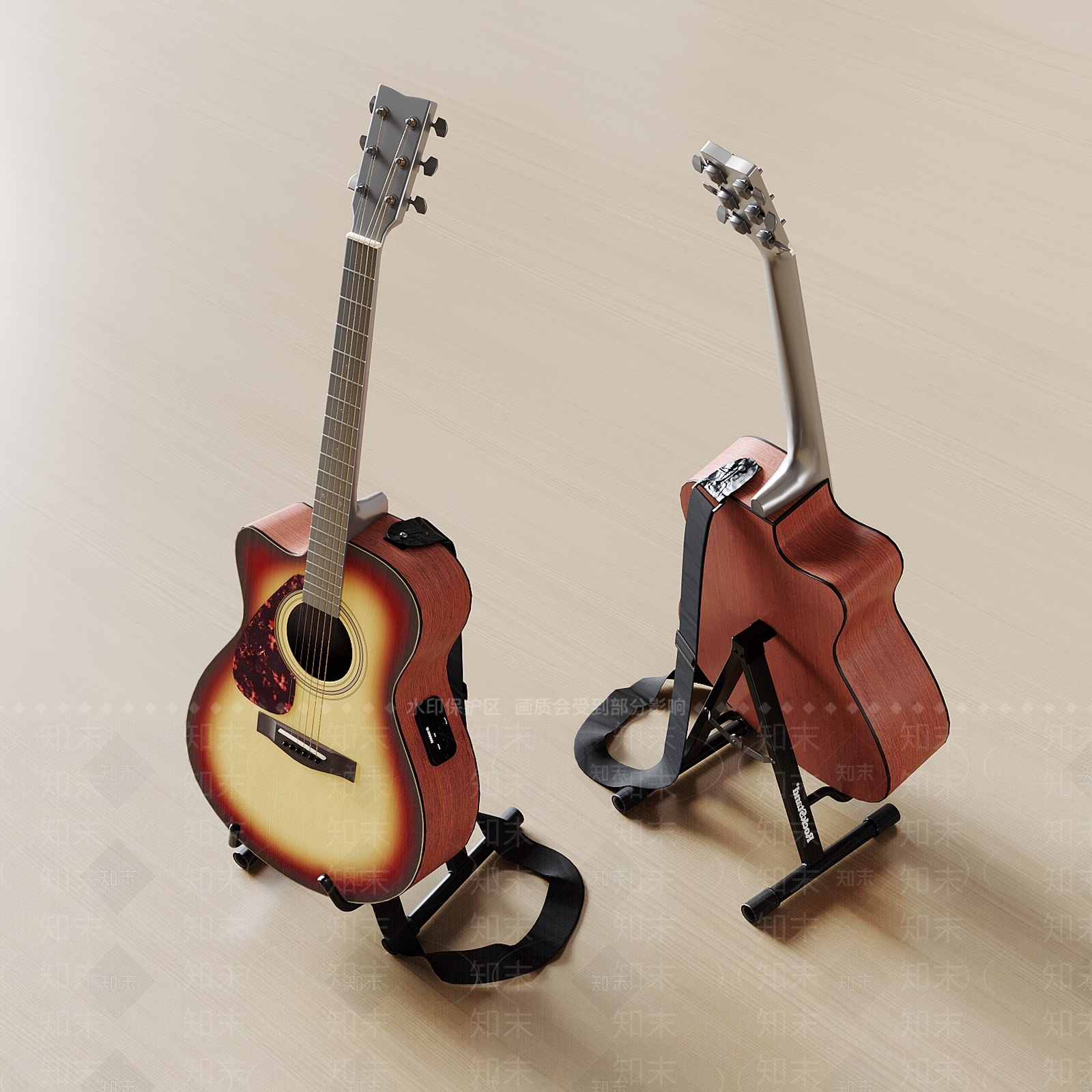 吉他3D模型下载【ID:1148400881】