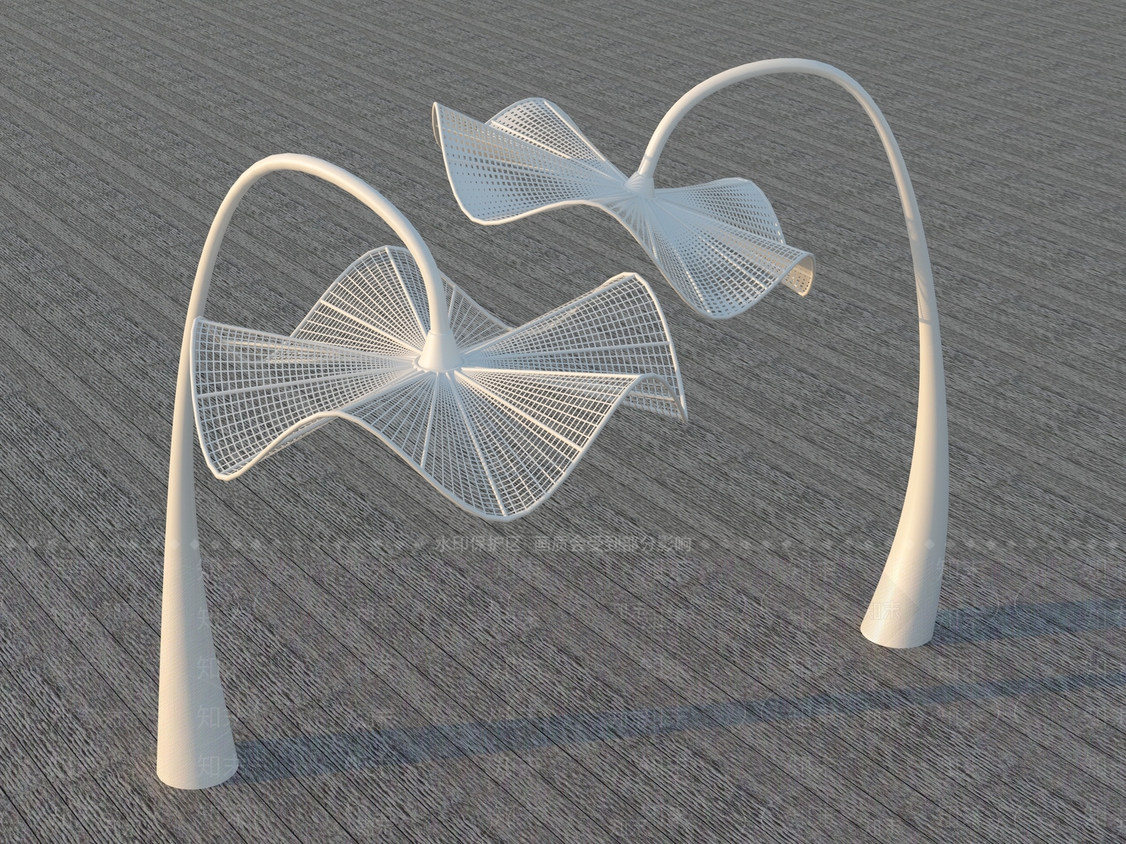 现代广场花形雕塑小品3D模型下载【ID:1148402135】