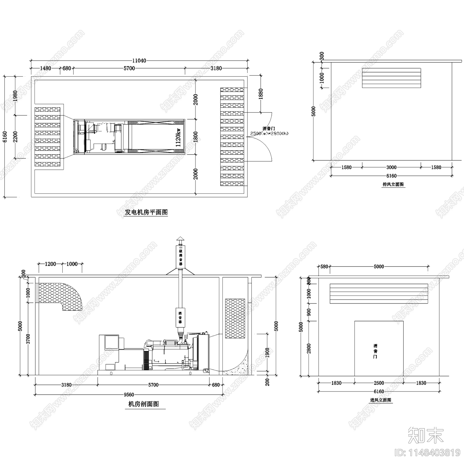 变电站电所发电厂机房电气工程施工图下载【ID:1148403819】