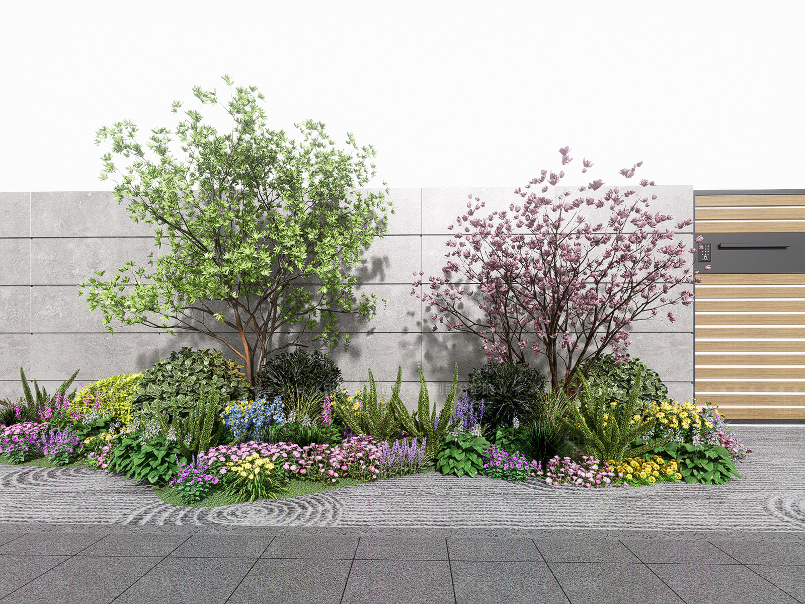 花镜植物组团SU模型下载【ID:1148405349】