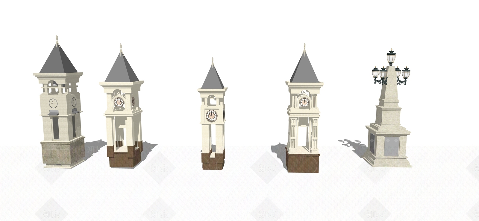 欧式塔楼SU模型下载【ID:1148405918】