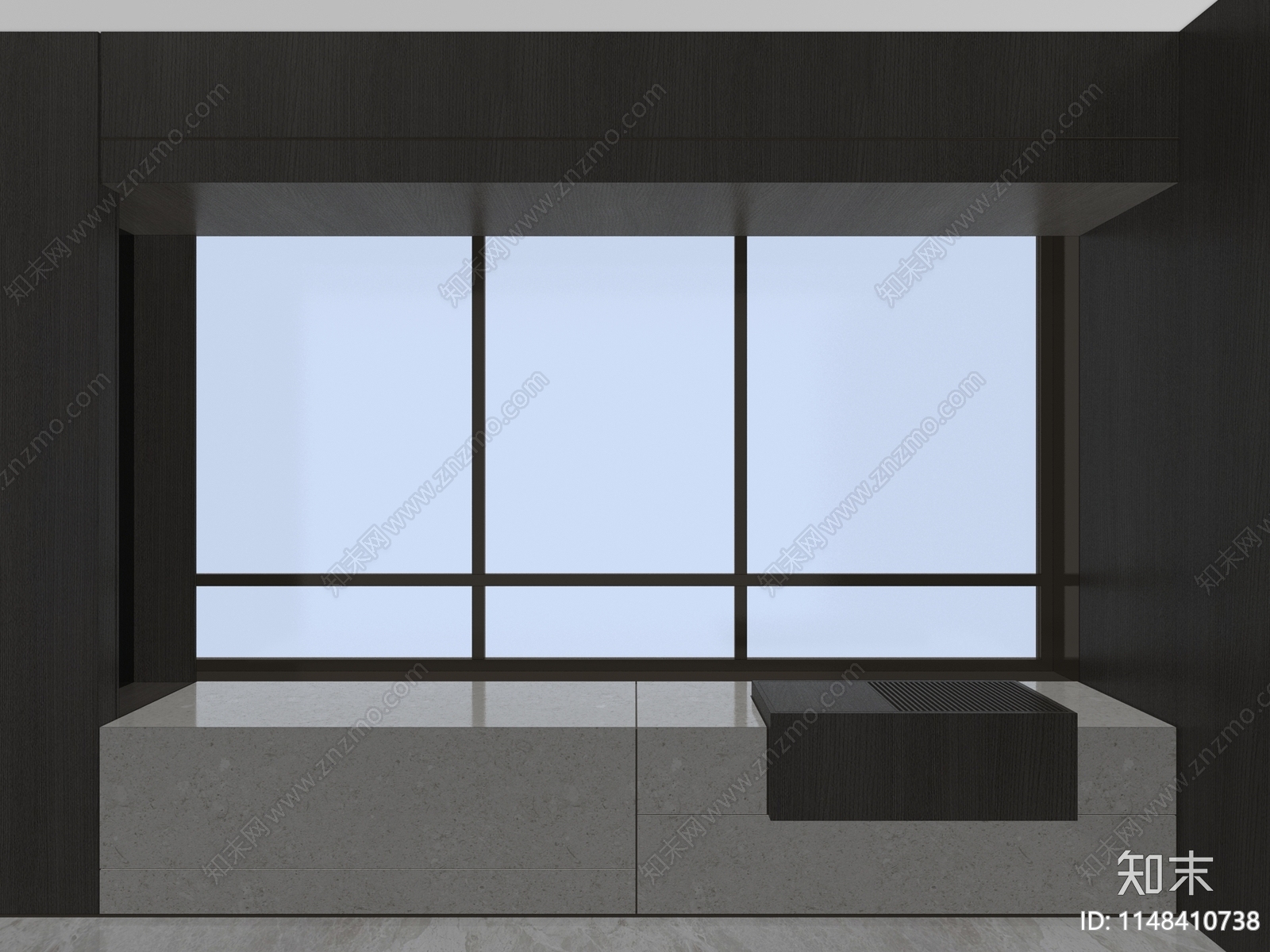 室内飘窗窗台节点cad施工图下载【ID:1148410738】