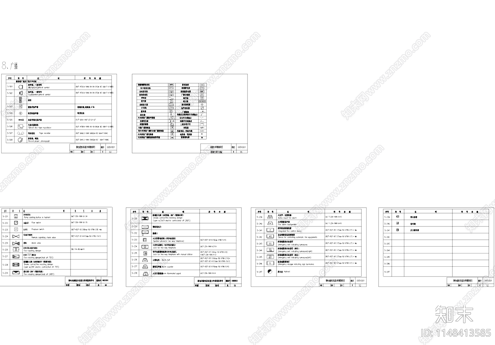 弱电系统功能性及位置文件用图形符号图标施工图下载【ID:1148413585】